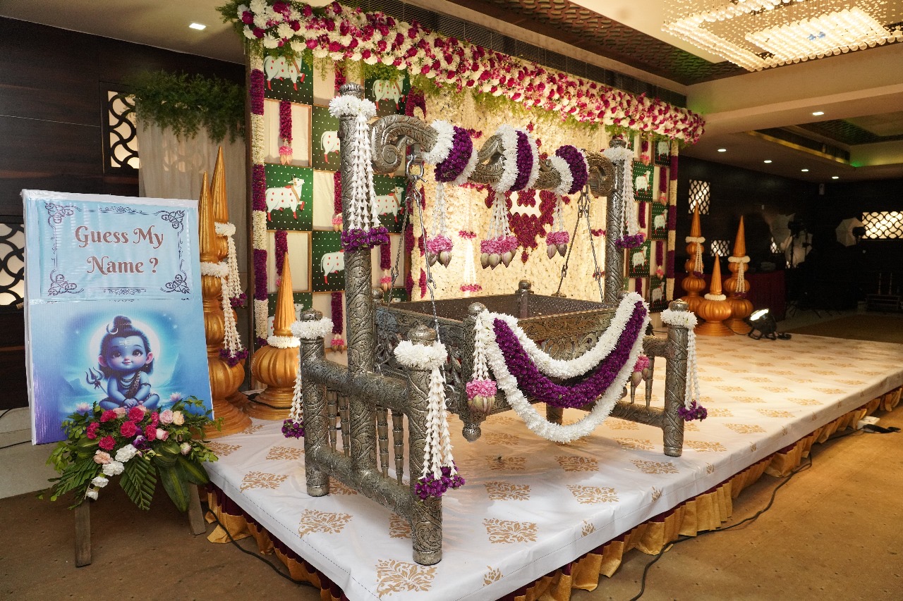 Elegant wedding decoration with white petals and floral arrangements by White Petals Creations, Bangalore's premier wedding planners since 1998